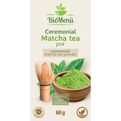 BioMenü BIO MATCHA TEA CEREMONIAL por 60 g címke