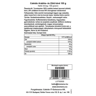 Caleido Arabika- és Zöld kávé 100 g termékkép