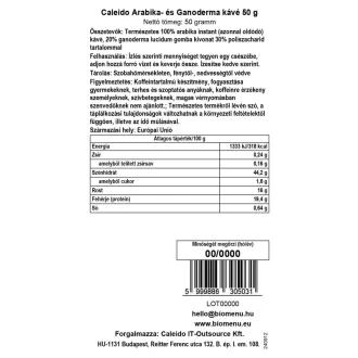 Caleido Arabika- és Ganoderma kávé 50 g termékkép