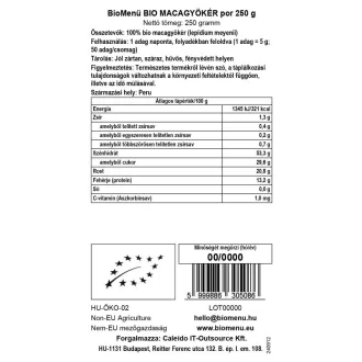BioMenü BIO MACAGYÖKÉR por 250 g termékkép