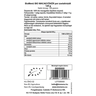 BioMenü BIO MACAGYÖKÉR por zselatinizált 125 g termékkép