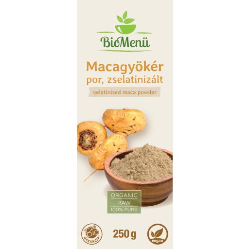 BioMenü BIO MACAGYÖKÉR por zselatinizált 250 g címke