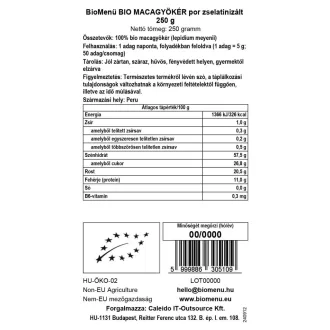 BioMenü BIO MACAGYÖKÉR por zselatinizált 250 g termékkép