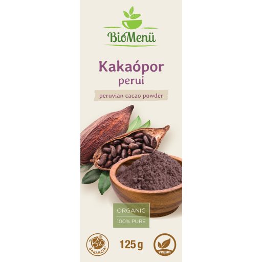 BioMenü BIO KAKAÓPOR perui 125 g címke