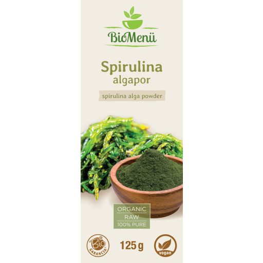 BioMenü BIO SPIRULINA ALGA por 125 g címke