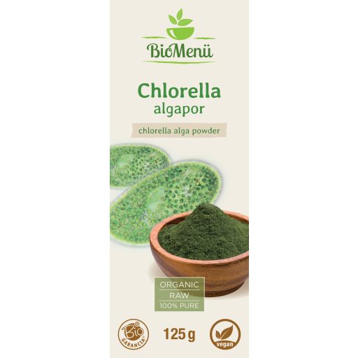 BioMenü BIO CHLORELLA ALGA por 125 g címke