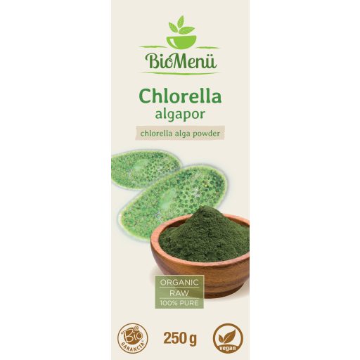 BioMenü BIO CHLORELLA ALGA por 250 g címke