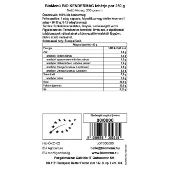 BioMenü BIO KENDERMAG fehérje por 250 g termékkép
