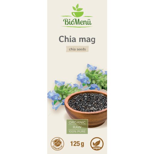 BioMenü BIO CHIA mag 125 g címke