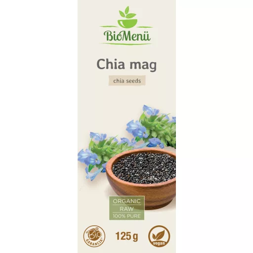 BioMenü BIO CHIA mag 125 g címke