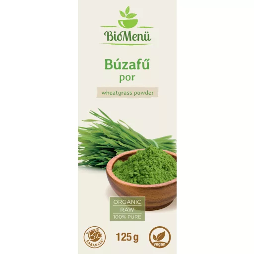 BioMenü BIO BÚZAFŰ por 125 g címke