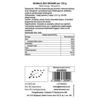 BioMenü BIO BRAHMI por 125 g termékkép