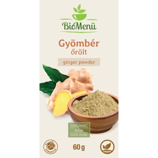 BioMenü BIO GYÖMBÉR őrölt 60 g címke