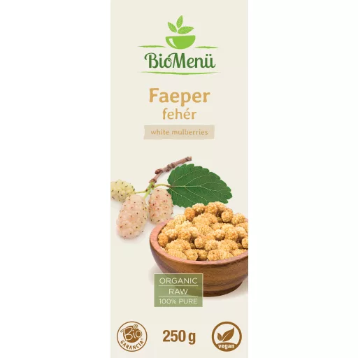 BioMenü BIO FAEPER fehér 250 g címke
