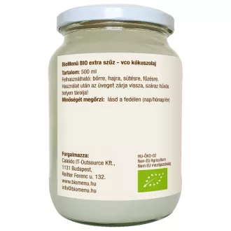 BioMenü BIO KÓKUSZOLAJ extra szűz vco 500 ml termékkép