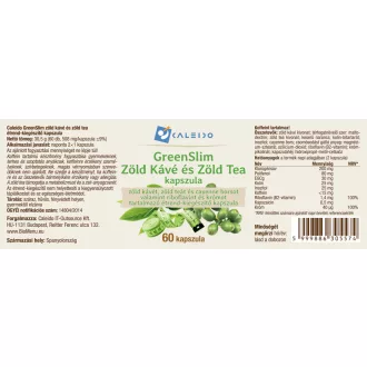 Caleido GreenSlim Zöld Kávé és Zöld Tea kapszula 60 db termékkép