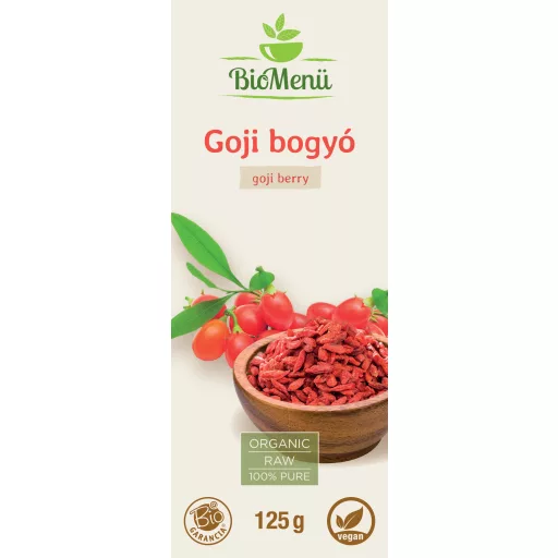 BioMenü BIO GOJI bogyó 125 g címke