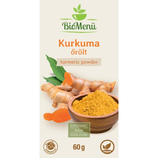BioMenü BIO KURKUMA őrölt 60 g címke
