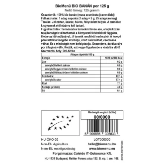 BioMenü BIO BANÁN por 125 g termékkép