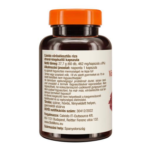 Caleido VÖRÖSÉLESZTŐS RIZS kapszula 60 db termékkép bal