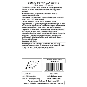 BioMenü BIO TRIPHALA por 125 g termékkép