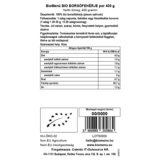 BioMenü BIO BORSÓFEHÉRJE por 400 g termékkép