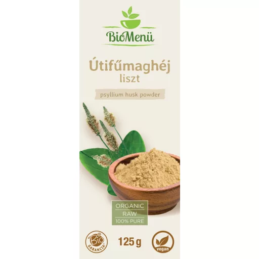 BioMenü BIO ÚTIFŰMAGHÉJLISZT 125 g címke
