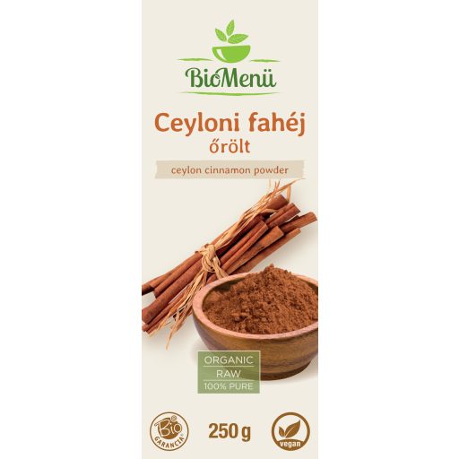 BioMenü BIO CEYLONI FAHÉJ őrölt 250 g címke