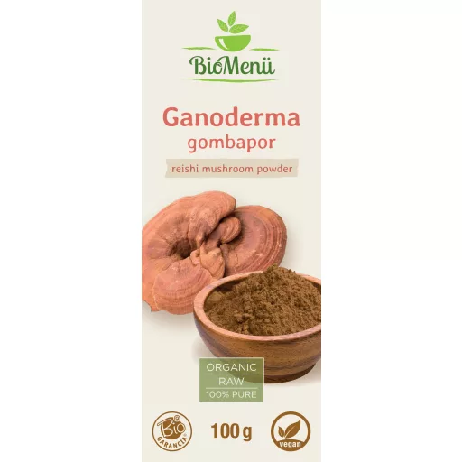 BioMenü BIO GANODERMA gombapor 100 g címke
