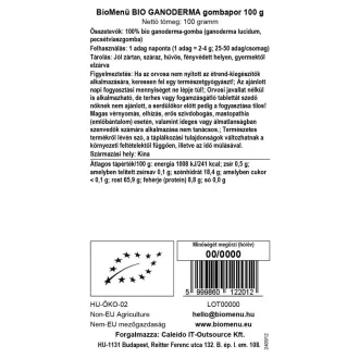 BioMenü BIO GANODERMA gombapor 100 g termékkép