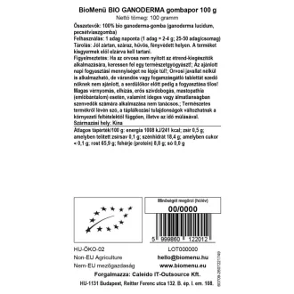 BioMenü BIO GANODERMA gombapor 100 g termékkép