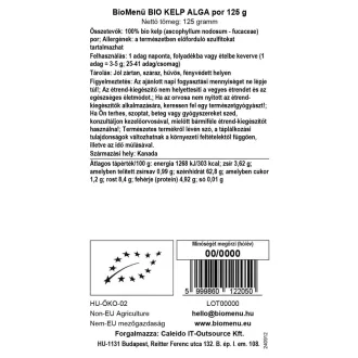 BioMenü BIO KELP ALGA por 125 g termékkép