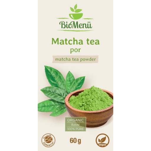 BioMenü BIO MATCHA TEA por 60 g címke