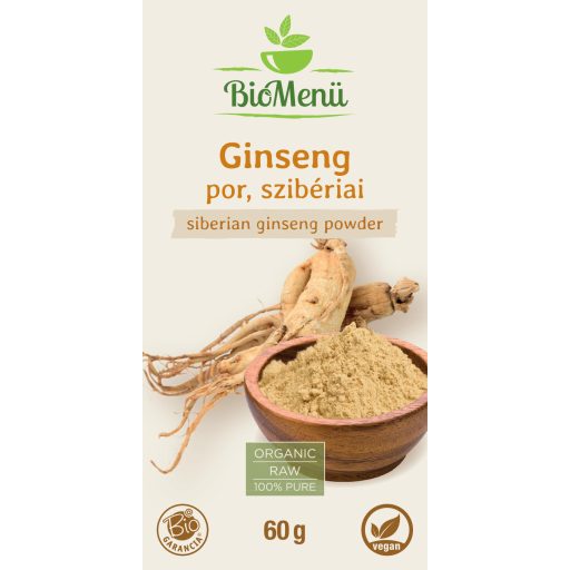 BioMenü BIO GINZENG por szibériai 60 g címke