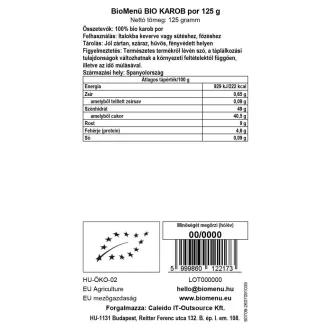 BioMenü BIO KAROB por 125 g termékkép