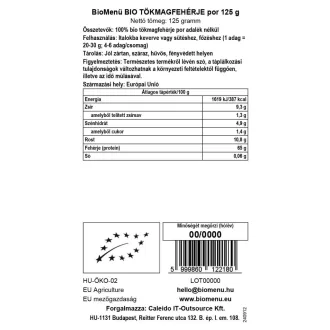 BioMenü BIO TÖKMAGFEHÉRJE por 125 g termékkép