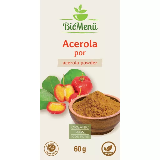 BioMenü BIO ACEROLA bogyó por 60 g címke