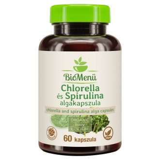 BioMenü BIO CHLORELLA és SPIRULINA ALGA kapszula 60 db termékkép