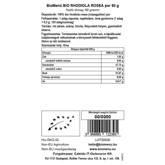 BioMenü BIO RHODIOLA ROSEA por 60 g termékkép