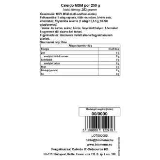 Caleido MSM por 250 g termékkép