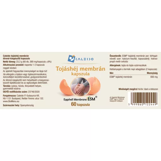 Caleido TOJÁSHÉJ MEMBRÁN kapszula 60 db címke