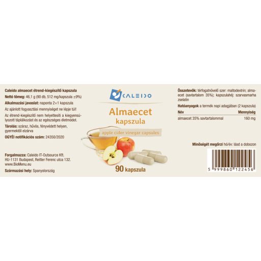 Caleido ALMAECET kapszula 90 db címke