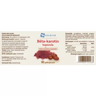 Caleido BÉTA-KAROTIN gélkapszula 90 db termékkép