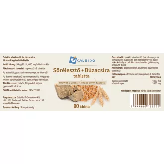 Caleido SÖRÉLESZTŐ + BÚZACSÍRA tabletta 90 db termékkép