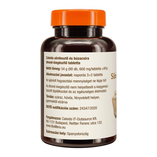 Caleido SÖRÉLESZTŐ + BÚZACSÍRA tabletta 90 db termékkép bal