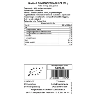 BioMenü BIO KENDERMAGLISZT 250 g termékkép