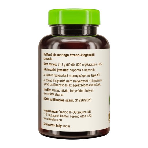 BioMenü BIO MORINGA kapszula 60 db termékkép bal