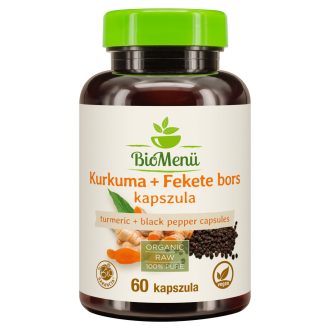 BioMenü BIO KURKUMA + FEKETE BORS kapszula 60 db termékkép