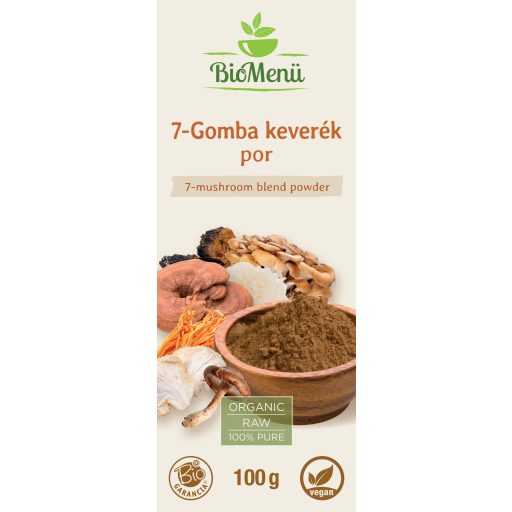 BioMenü BIO 7-GOMBA keverék por 100 g címke