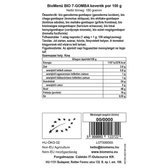 BioMenü BIO 7-GOMBA keverék por 100 g termékkép